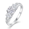 Celtic Birthstone Rings for Women 925 Sterling Silver Celtic Knot Ring 3-Stone Promise Rings for Her Wife Birthday Anniversary Wedding Jewelry - color: 04-Apr-Cubic Zircona
