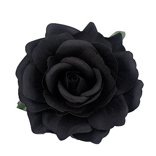 Hair Flower Clips Brooch Boutique Hair Accessories Bohemia Hairpins for Women Girls (Black) - color: Black