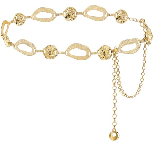 Suyi Chain Belt for Women Chunky Waist Chain for Ladies Dresses - size: Length 41"(25"+extended chain 16"), style: Gold 1