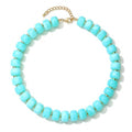 Chunky Beaded Starfish Shell Necklace for Women Colorful Boho Summer Chain Choker Beach Necklace with Acrylic Beads Trendy Chunky Jewelry Gifts - color: Blue