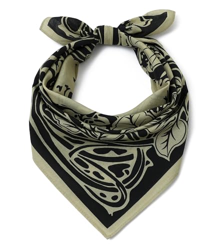 21"x21" Soft Cotton Bandana for Men and Women Unisex Head Wrap Scarf Headband Face Mask for Outdoor - color: Qm-florafox