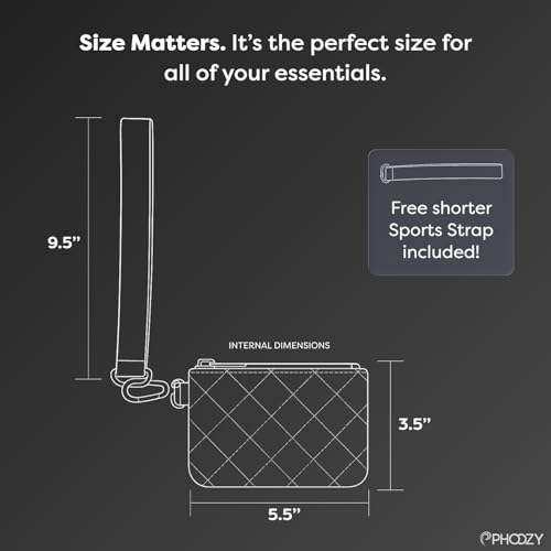 PHOOZY Floating Wristlet Wallet for Women with Keychain - NASA-Engineered Capsule That Floats in Water for Easy Recovery - Splash-Resistant Pouch for Keys Cards and Cash - Silver
