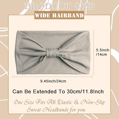 Wide Headbands For Women Black Head Bands Soft Turban Knotted Head Wraps Non Slip Scarf Bandana Stretchy Solid Hair Band Large Sweatbands Workout Hair Accessories For Women Girls 4 Pcs - color: Style 84