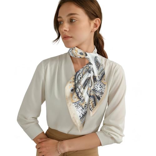 RIIQIICHY Women Head Hair Scarf Like Satin Silk Scarf Sleeping Hair Wrapping Night 27.5" - color: C012