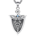 INFUSEU Mystical Hecate Triple Moon Goddess Necklaces, Divine Feminine Protection Gifts - style: Caduceus