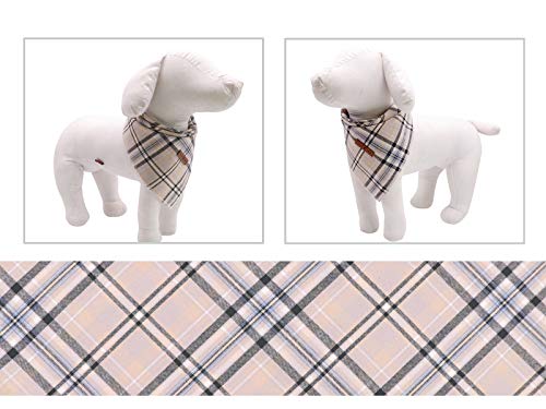 Lionet Paws Dog Bandana Washable Cotton Handkerchief Scarf Triangle Bandana for Small Medium Large Dogs Grey - color: Grey, size: Small (Pack of 1)
