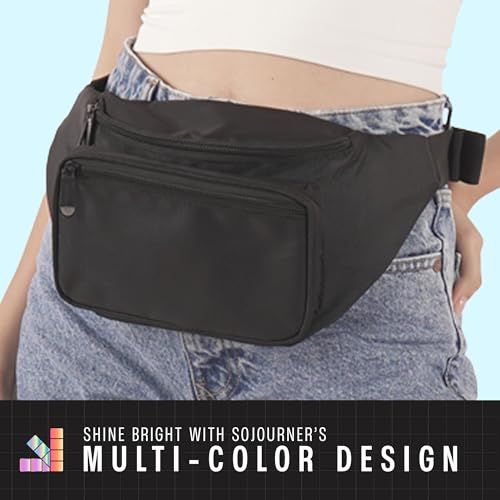 Black Fanny Pack Belt Bag I Mens Fanny Packs for Women Fashionable - Crossbody Bag Bum bag Waist Bag Waist Pack - Hands Free for Hiking, Halloween, Running, Travel, Waterproof and more - color: Black - Solid