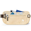 VENTURE 4TH Money Belt for Travel – Slim Hidden Under-Clothes RFID Blocking Anti-Theft Passport Holder & Travel Wallet Pouch for Men & Women to Protect Cash, Cards & Documents (Beige) - color: Beige