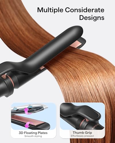 Wavytalk 5 in 1 Curling Iron Set with Thermal Brush and 4 Interchangeable Ceramic Curling Wands (0.5'-1.25'), Instant Heat Up Hair Curling Iron, Rose Gold - color: Rose Gold