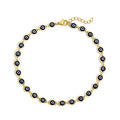 SLOONG Evil Eye Beaded Anklet Bracelets for Women, 14K Gold Plated Ankle Bracelet Jewelry Beach Beads Anklet Set Ankle Bracelets for Women - color: Black