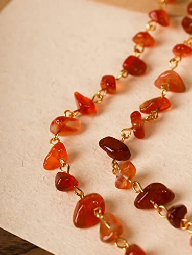 Sacina Boho Hippie Sun Necklace, Crystal Choker Necklace, Boho Necklace, Hippie Necklaces, Christmas Jewelry Gift For Women - color: carnelian