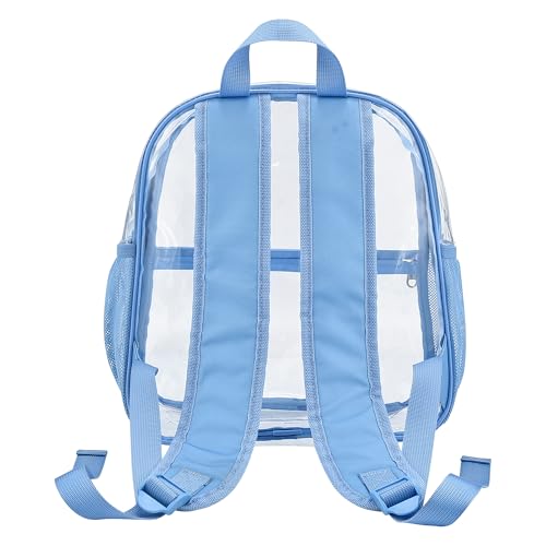 Oraben Clear Backpack, Stadium Approved 12 x 6 x 11, Small Clear Backpack for Concerts & Stadium Events, Fast Security Check, Waterproof PVC, Adjustable Straps, Women Men - color: Sky Blue, style: Enhanced Strap
