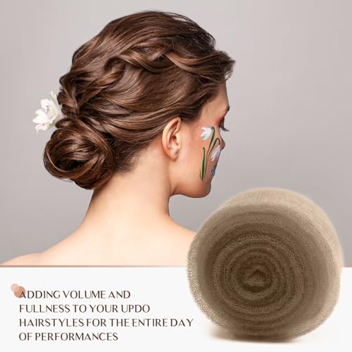 YGQQOY Hair Sponge for Updos,Volume Bumps Insert,Tan Brown Hair Filler&Padding for Updo - color: Tan Brown