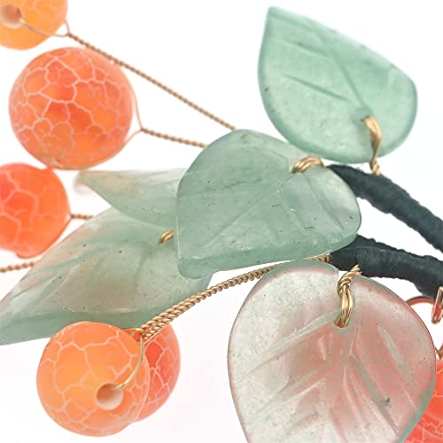 Orange Agate Hairpin Hair Stick Kanzashi for Kimono Hanfu Bride Ancient Costume Hair Accessories Cosplay Gift