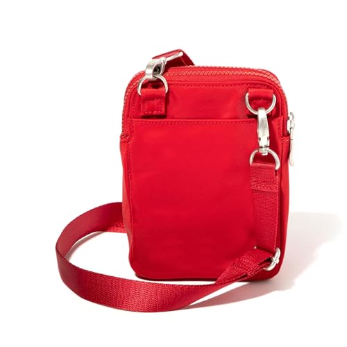 Baggallini Women's Modern Take Two Rfid Crossbody - color: Crimson Red Twill
