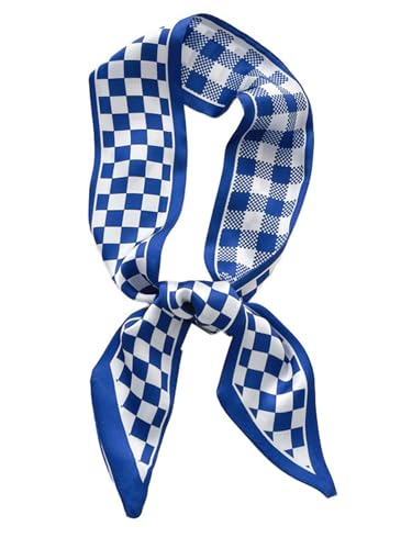 4/40 Pcs Hair Scarf for Women, 35"x2.36" Lightweight Silk Headband, Purse & Bag Scarves Gift Collection - color: Klein Blue