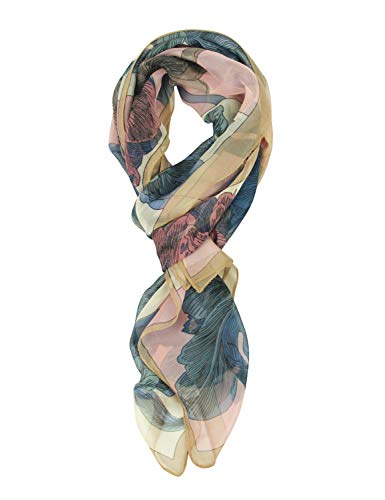 PANTONIGHT Long Chiffon Fashion Scarf Lightweight Chiffon Sheer for women - color: Pink 727