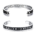 TONY & SANDY Inspirational Bracelets for Women Teen Girls Personalized Gifts for Daughter Granddaughter Mom Sister Friends Stainless Steel Engraved Cuff Birthday Easter Christmas - style: A - Bonus Daughter Gifts - Sun & Moon - I may not have given you th