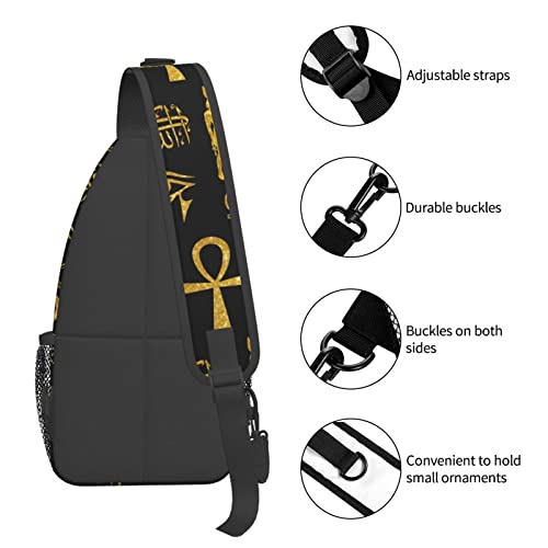 Sling Backpack For Men Hiking Daypack Crossbody Shoulder Bag Travel Chest Pack | Hiking - color: Ankh,cross