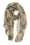 YOUR SMILE Ladies/Women's Lightweight Floral Print/Solid Color mixture Shawl Scarf For Spring Summer season - color: 114