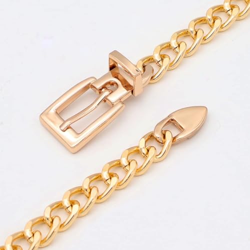 YooAi Chain Belts Leather Waist Belt for Women Layered Metal Chain Belt - size: XL/2XL: fits waist from 41"-46", style: Gold Buckle