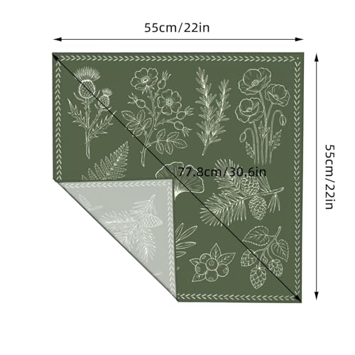 Head Scarf Hair Neck Scarves for Women Fashion Silk Satin Purse Bag Scarfs Handbags Bandana Neckerchief - color: Flower Green Plant