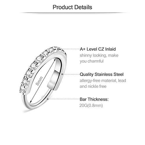 Mayhoop 20g Nose Rings Hoops And Studs For Women Men - Hypoallergenic 316L Surgical Stainless Steel L Shape Nose Screw Bone Silver Rose Gold Black Rainbow Pack 28Pcs - color: 2#Silver
