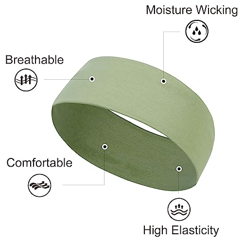 TERSE Headbands for Women's Short Hair - Non-Slip Elastic Sweat Hairbands, Soft Fabric Cloth Bands for Workout, Yoga, Running, Sports, Thin Hair Wrap for Girls - color: Headbands Color-M