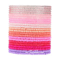 Fuqimanman2020 18Pcs Boho Stackable Beaded Bracelets for Women Colorful Handmade Multilayered Rice Beads Anklets Set Summer Beach Bohemian Jewelry Gift - color: Style 2 Pink