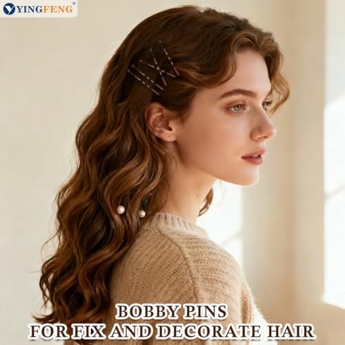 Bobby Pins Brown, 330 Count 2.2 Inch Hair Pins With Cute Box, Premium Bobby Pin For Kids, Girls And Women, Great For All Hair Types - color: Brown(2.2Inch)