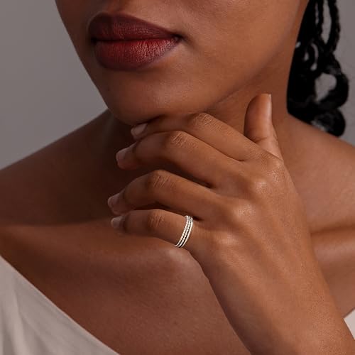 Gokeey Gold Rings for Women Non Tarnish, Dainty 14K Gold Plated Stackable Thin Thumb Ring Set Trendy Pinky Wedding Bands Engagement Rings for Women Size 4 5 6 7 8 9 10 11 - color: Silver, size: 4