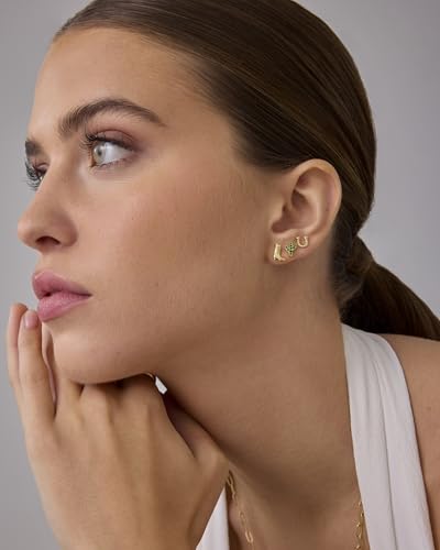 PAVOI 14K Gold Plated Dainty Flat Back Earrings for Women - Hypoallergenic Sterling Silver Posts Helix Cartilage Piercing Jewelry - Emoji Motif Bow Celestial Flatback Gold Stud Earrings Screw Back - style: Western Trio Set