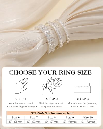 Silver Gold Rings for Women Non Tarnish 14K Gold Plated Stackable Rings for Women Stacking Thumb Pinky Eternity Cubic Zirconia Engagement Wedding Band Ring Set Woman Jewelry 1.5mm 2.5mm 5mm - color: D-Silver Cubic Zirconia Rings