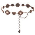 Montana West Rustic Couture's Large Western Concho Metal Belts for Women Cowgirl - color: Angel White Smoke