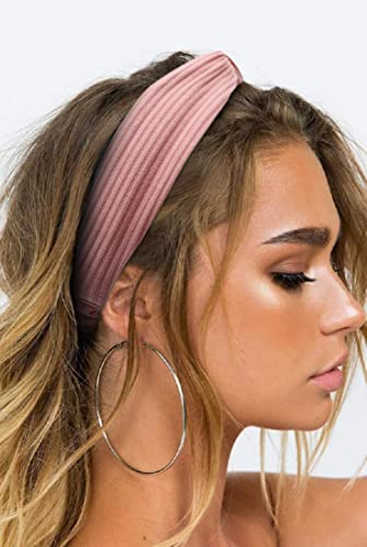 Huachi Boho Head Bands for Women Non Slip Twist Hairbands for Short Hair Fashion Summer Hair Accessories, Solid Color, 8Pcs - color: Bloom Your Beauty