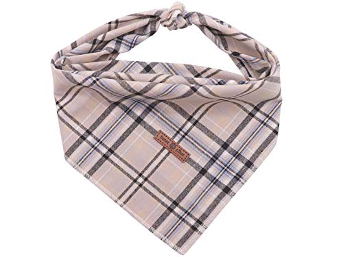 Lionet Paws Dog Bandana Washable Cotton Handkerchief Scarf Triangle Bandana for Small Medium Large Dogs Grey - color: Grey, size: Small (Pack of 1)
