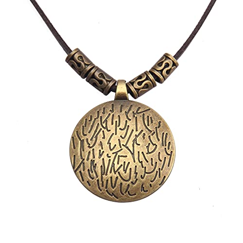 GelConnie Leather Cord Necklace Chain Multilayer Wooden Pendant Necklaces Vintage Jewelry Boho Long Sweater Necklace for Women Men - color: Boho Long Necklace