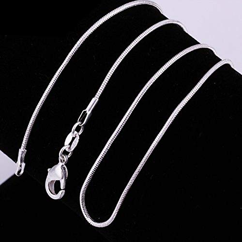 Goldenchen Fashion 925 Sterling Silver 1mm Snake Chain Necklace Jewelry Chain 16" - 30" for Men & Women (26 Inches) - size: 26 Inches
