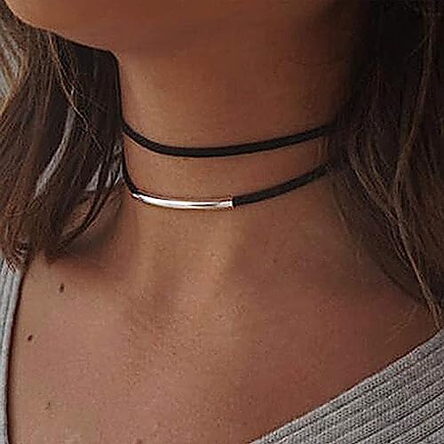 Boho Outfits for Women Boho Necklaces Country Concert Outfits Nashville Western Jewelry Choker Necklaces Long Leather Necklace Western Dress Jewelry Country Cowgirl Accessories Gifts - color: I:Leather Choker Necklace