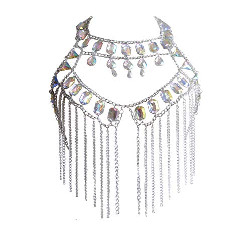 Women's Sexy Suit Body Chain - color: Silvery Color-A-Bra chain -3