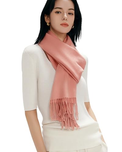 maamgic Women's Winter Scarf Soft Warm Scarf for Women Cozy Shawl Wraps for Women Lightweight Pashmina Style Wrap - color: Solid Nude Pink