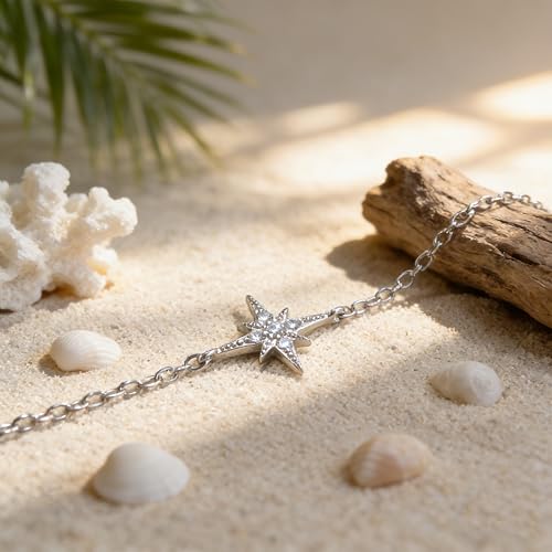 925 Sterling Silver Hand Chain Bracelet for Women,Non Tarnish 14k Gold Plated CZ Crystal Heart Starburst Ring Bracelets Hand Chain Dainty Diamond Layered Stackable Link Chain Beach Waterproof Graduation Wedding Gifts - color: SilverA