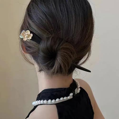 6 Pcs Vintage Wood Hair Sticks Chinese Hair Pins Hair Bun Sticks Flower Updo Holders Hair Chopsticks Hair Accessories for Women Girls
