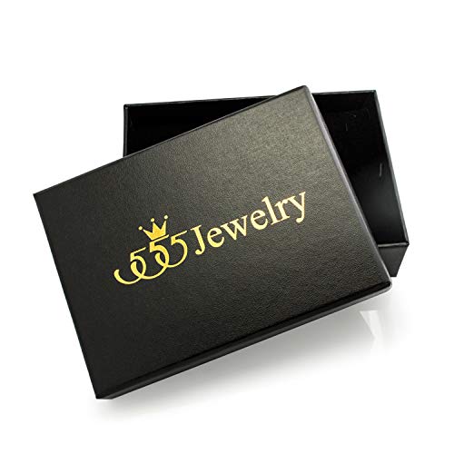 555Jewelry Womens Stainless Steel Shiny Bling Cubic Zirconia Bangle Bracelet