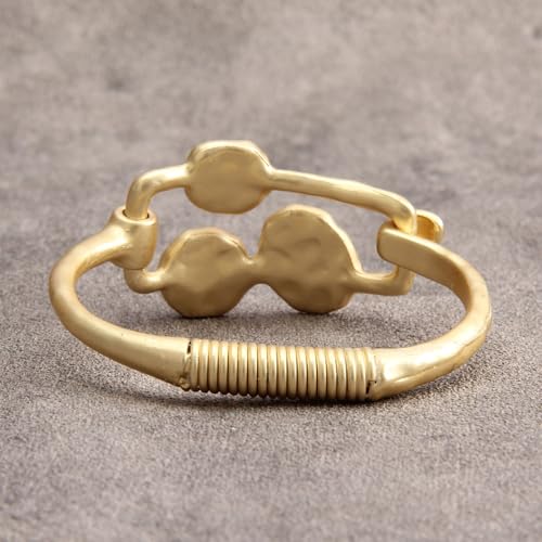 Chunky Gold Bracelet Trendy Gold Cuff Bracelets for Women Statement Silver Arm Cuffs Bangles Arm Punk Jewelry Accessories - style: Gold Bangle Cuff