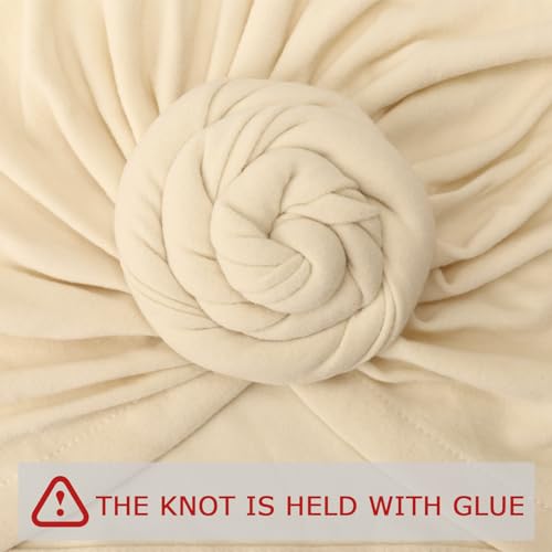 African Women Turban Caps Pre-Tied Twisted Turbans Head Scarf for Women Hair Wraps Cover Beanie Cancer Chemo Headwear - color: 1 Pack Flower: White