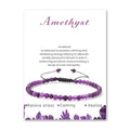 Lit Wall Crystal Anklets for Women Handmade Beach Boho Ankle Bracelet 4mm Adjustable Beaded Ankle Bracelet Waterproof Natural Stone Anklet Plus Size Anklets Gemstone Anklet Jewelry Gift for Her - style: Amethyst