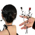 2 Pcs Hair sticks for buns,French hair pins for women,Buns and Updos with No Hair Damage,Metal Rose French Pin Great Hold,Suitable for fine & thick hairUS297