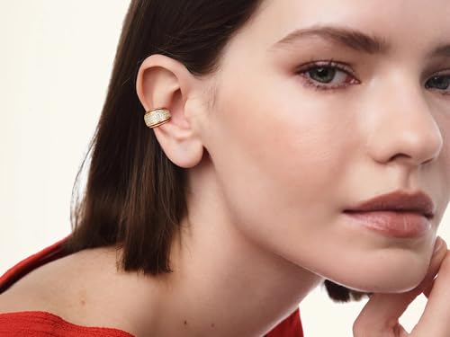 FETTERO Ear Cuff Earrings for Women Non Piercing 14K Gold Plated Ear Cuffs for Non Pierced Ears Clip on Cartilage Earring Ligthweight Fake Earrings | Single - style: Wide