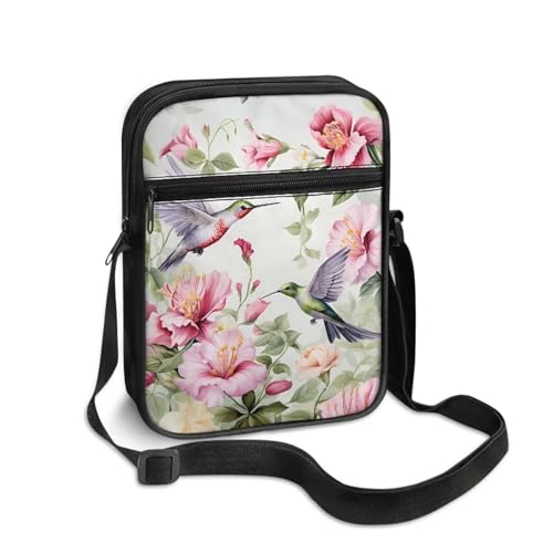 Womens Crossbody Bag Cell Phone Purse Wallet Small Shoulder Handbag for Workout Travel Gym - color: Hummingbird